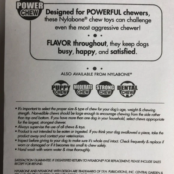 2 Pack Nylabone long lasting chew bones Winter Green, Turkey & Berries Flavor - Picture 8 of 9